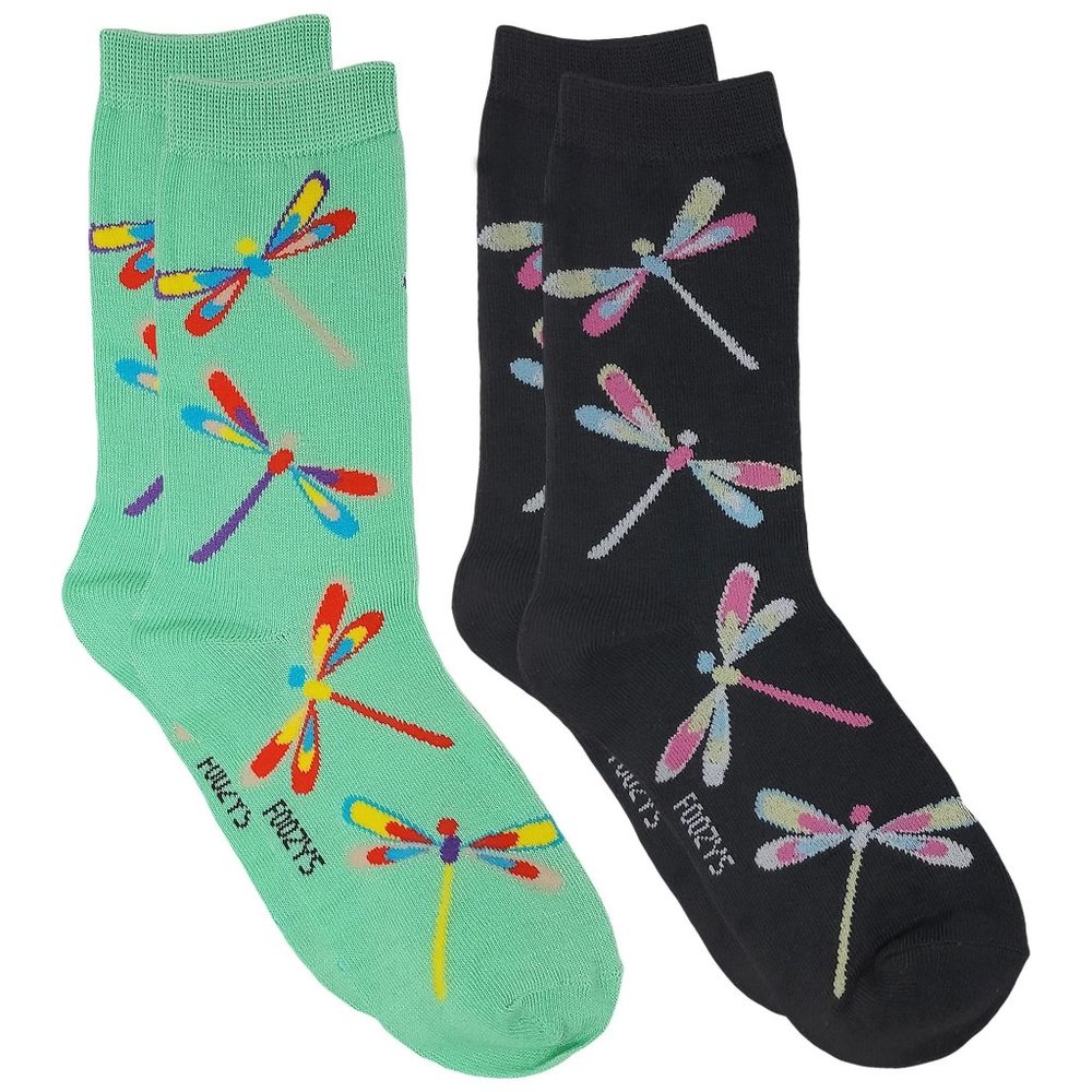Dragonflies Insect Dragonfly Eyes Fly Cute Animal 2 Pairs Foozys Women's Socks